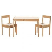 IKEA LATT MASİF ÇAM AHŞAP ÇOCUK OYUN YEMEK AKTİVİTE MASASI - 3
