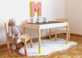 IKEA LATT MASİF ÇAM AHŞAP ÇOCUK OYUN YEMEK AKTİVİTE MASASI - 7