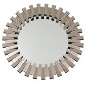 Fidex Home Lüks Piyano Modern Yuvarlak Büyük Ayna 104cm Bronz - 1
