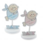 12 Adet New Baby Sticker Ahşap Bebek Notluk - 1