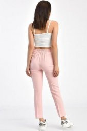 Belden Lastikli Pudra Bilek Kadın Pantolon - 4