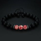 Alnis Atelier Zirkon Aparatlı Mat Oniks Doğaltaş Erkek Bileklik - 3