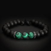 Alnis Atelier Zirkon Aparatlı Mat Oniks Doğaltaş Erkek Bileklik - 4