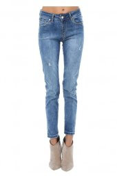 Mavi Denim Yıkamalı Yırtık Detaylı Kadın Pantolon - 2