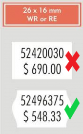 26x16mm Çift Satırlı (Blitz,Open,Jolly,Sky) DALGALI Fiyatlama Etiketi thumbnail 2