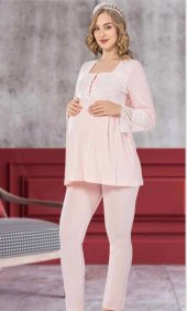 LİMİSSİ 2104 HAMİLE LOHUSA PİJAMA DANTELLİ TAKIMI - 2