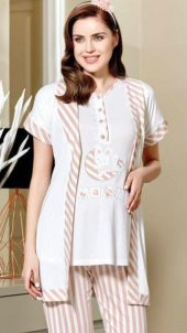 FLZ 31-279 HAMİLE LOHUSA YENİ SEZON SPOR 3 LÜ PİJAMA SABAHLIK TA - 1