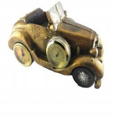 Pologift Polyester Dekoratif Araba Termometreli Masa Saati - 3