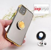 Galaxy A51 Yüzüklü Standlı Köşeleri Renkli Şeffaf Kılıf thumbnail 5