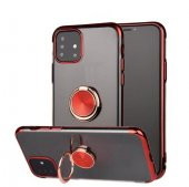 Galaxy A51 Yüzüklü Standlı Köşeleri Renkli Şeffaf Kılıf thumbnail 6