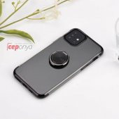 Galaxy A51 Yüzüklü Standlı Köşeleri Renkli Şeffaf Kılıf thumbnail 7