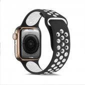 Apple Watch 38mm - 40mm Silikon Renkli Kordon Bileklik - 12