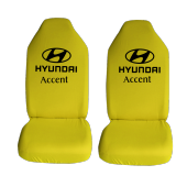 Hyundai Accent Era Özel Araba Oto Koltuk Kılıfı Ön Arka Takım Sarı Penye Araca Özel Baskılı - 1