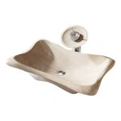 Traverten Yamuk Kenar Lavabo - 1