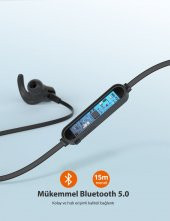 TAOTRONICS Mıknatıslı Bluetooth Ter Geçirmez IPX6 Spor Kulaklık 20 Saat Müzik+Kılıf TT-BH076 - 4