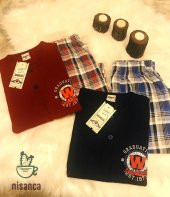 Erkek Pamuk Penye Pijama Takımı 100 Pamuk 1.Kalite - 3