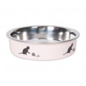Karlie Çelik Kedi Mama Kabı Pembe 160Ml - 1