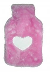 Sıcak Su Torbası Peluş Kalpli,Pembe - 1