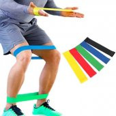Leyaton 5'Li Aerobik Band Latex Aerobik Bandı Pilates Yoga Lastiği Set - 5
