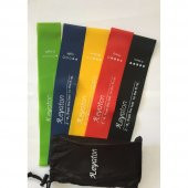 Leyaton 5'Li Aerobik Band Latex Aerobik Bandı Pilates Yoga Lastiği Set - 3