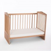 Carino Organik Boyasız 60X120 Mavi Yıldızlı Anne Yanı Beşik - 7