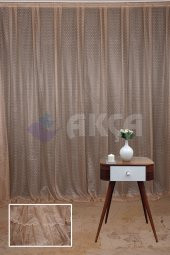 Hazır Dikilmiş SEYREK NOKTALI MODEL SALON PERDESİ 1.SINIF FONLUK PERDE - 12