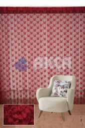 İP PERDE KELEBEK MODEL HAZIR DİKİLMİŞ DÜĞMELİ FONLUK PERDE - 12