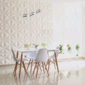 Eames Masa Sandalye Takımı Beyaz 80x120 + 4 Sandalye - 1