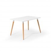 Eames Masa Sandalye Takımı Beyaz 80x120 + 4 Sandalye - 2