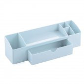 42996ES KOZMETİK,MAKYAJ ORGANİZER ÇEKMECELİ MAVİ 30X12X9CM - 1