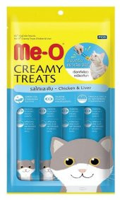 Me-O Creamy Treats Tavuk ve Ciğerli Kedi Ödül Maması 15 gr x 4 - 1