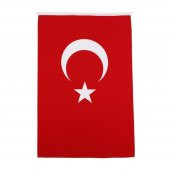 Alpaka Kaliteli Kumaş Türk Bayrağı 80 x 120 cm - 1