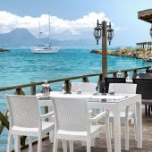 Holiday Markiz Rattan Camlı Bahçe Balkon Masa Takımı 6 Sandalyeli - 2