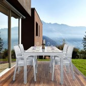 Holiday Markiz Rattan Camlı Bahçe Balkon Masa Takımı 6 Sandalyeli - 3