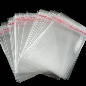 32 cm x 42 cm. Şeffaf Bantlı Jelatin - Yapışkanlı Poşet - 25 Adet - 1