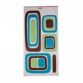 XFG080M DUVAR SÜSÜ KARELİ MAVİ''YEŞİL DESEN PVC 61X30X0''5CM - 1