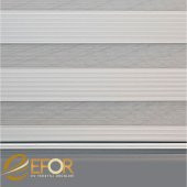 Ekru Rengi Geniş Pileli Polyester Zebra Perde - 6