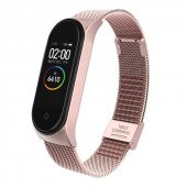 Xiaomi Mi Band 3-4 Metal Tel Örgü İşlemeli 16 Kademe Şık Kordon - 2
