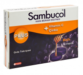 Sambucol Plus Kara Mürver Özütü + C Vitamini + Çinko 20 Çiğnenebilir Pastil thumbnail 1
