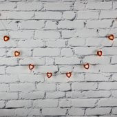 Led Işık Ahşap Kalp 10'lu Şerit Aydınlatma Pilli Ağaç Süsü - 2