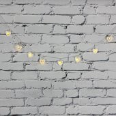 Led Işık Ahşap Kalp 10'lu Şerit Aydınlatma Pilli Ağaç Süsü - 5