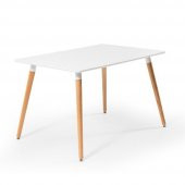 Eames Dikdörtgen Mutfak Masası Beyaz 80x120 cm - 1