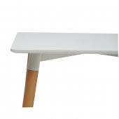 Eames Dikdörtgen Mutfak Masası Beyaz 80x120 cm - 5