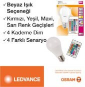 Osram Led Uzaktan Kumandalı Renk Değiştiren 9W 806 LM E27 Ampul Beyaz + Sarı - 1
