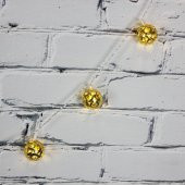 Led Işık Metal Top 10'lu Şerit Aydınlatma Pilli Ağaç Süsü - 2
