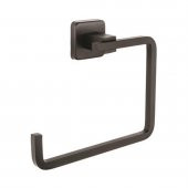 Kare Serisi Paslanmaz Mat Siyah Banyo Yuvarlak Havluluk - 1