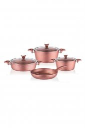 Taç 3457 Master Cook 7 Parça Granit Rose Gold Tencere Seti - 1