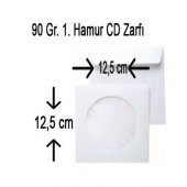 CD ZARFI 1. HAMUR 90 Gr. PENCERELİ 12.5*12.5 50Lİ - 1
