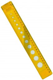 ARK 035 DAİRE ŞABLONU CETVEL 30 CM - 1