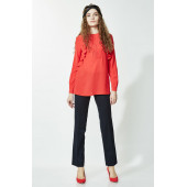 BAYAN PANTOLON KLASİK BORU PAÇA 1641 LACİVERT SORALLİNE - 2